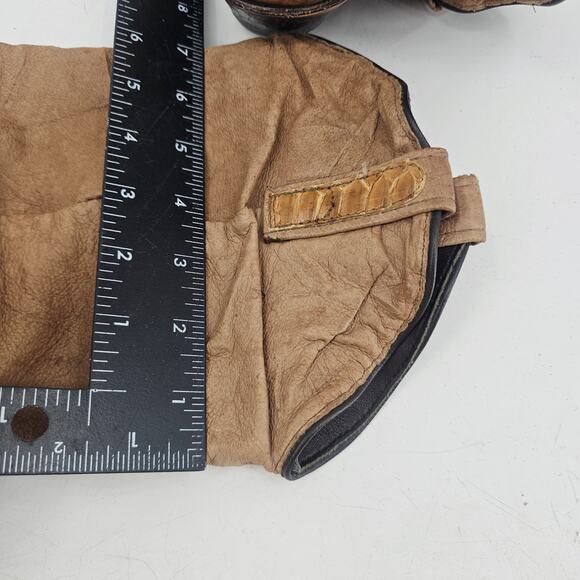 Vintage Dingo Slouch Cowboy Western Boot tan leather genuine snakeskin Mens 9.5 main image 6
